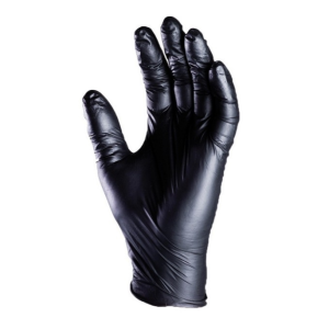 NITRIL FEKETE PÚDERMENTES  KESZTYŰ